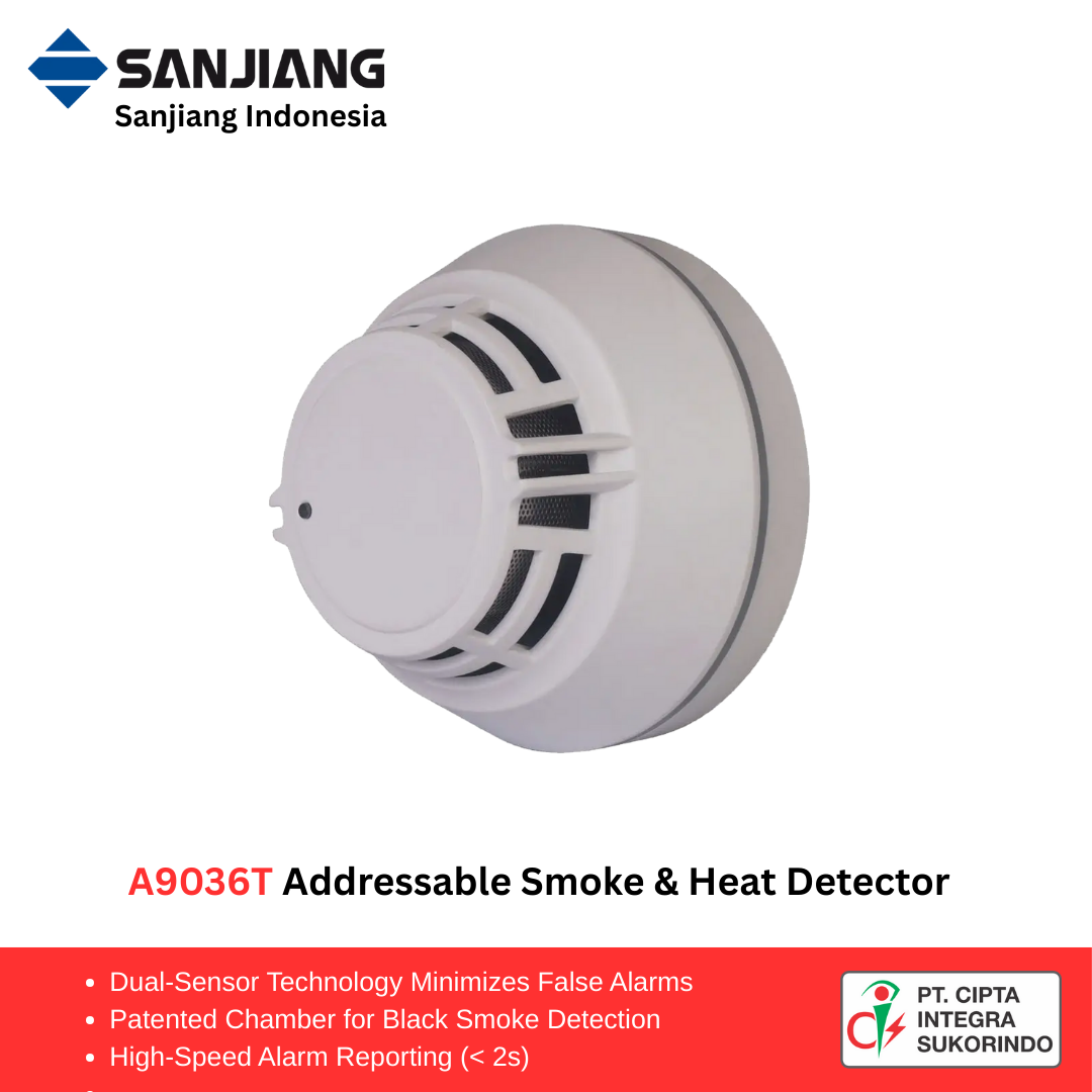 A9036T Intelligent Addressable Smoke & Heat Multisensor Detector (EN 54 Certified)