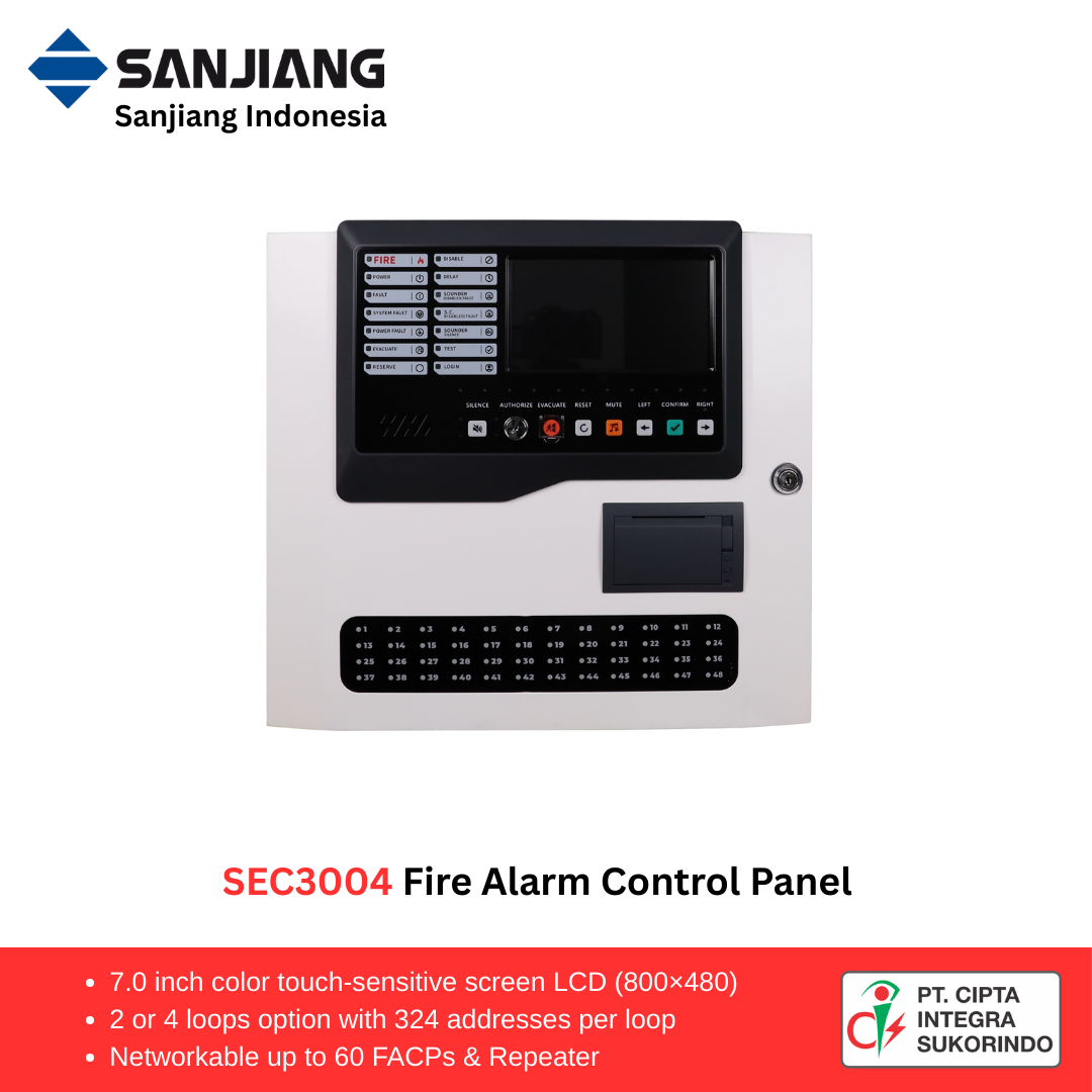 SEC3004 Intelligent Addressable Fire Alarm Control Panel (EN 54 Certified)